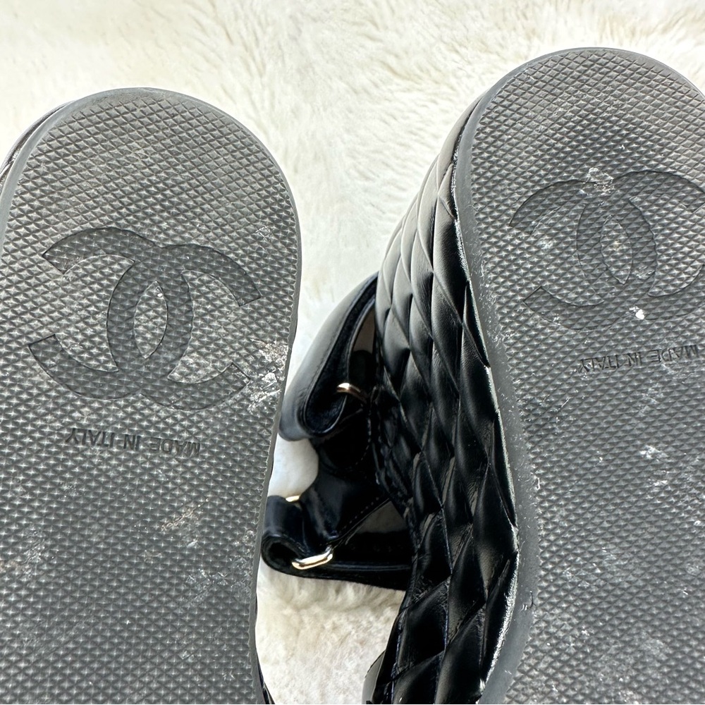 CHANEL women platform sandals size 35 EU Authentic Retail 2200$ - Picture 11 of 13